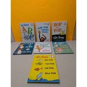Lot of 7 Dr. Seuss Bright And Early + Beginner Books Hardcover Cat In Hat ABC